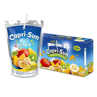 CAPRI-SUN bebida de zumo de frutas a partir de concentrado y vitaminas C, B3, E, B6, B1 y biotina. envase 200 ml con agua de manantial - 1