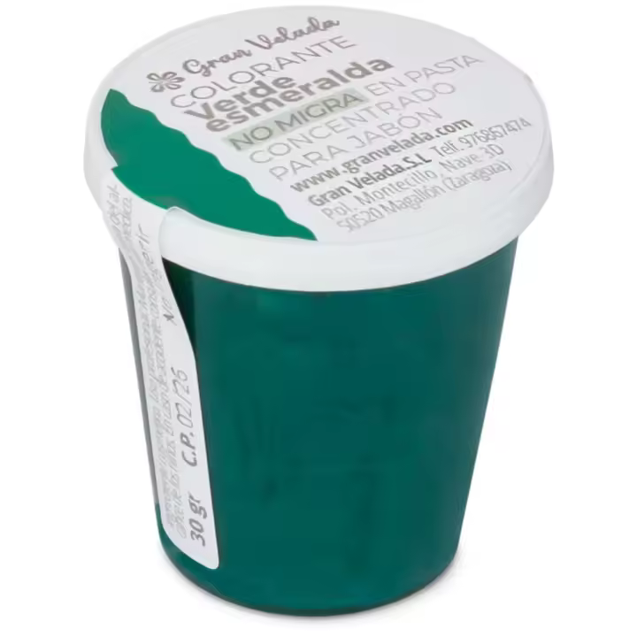 Colorante Verde Esmeralda en Pasta para Jabón | No Migra, Vibrante y Duradero | Gran Velada, Hecho en España | Ideal para Jabones Caseros - 1