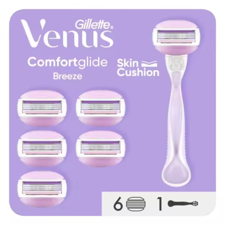 Gillette Maquinilla de afeitar femenina Gillette Venus ComfortGlide Breeze + 6 cabezales - 1