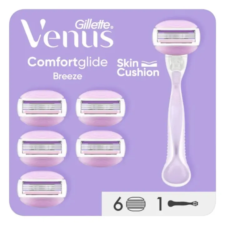 Gillette Maquinilla de afeitar femenina Gillette Venus ComfortGlide Breeze + 6 cabezales - 1