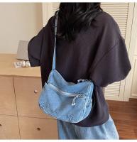 Bolso De Hombro Casual De Denim Lavado Resistente Al Desgaste Con Múltiples Bolsillos Y Gran Capacidad Para Mujer - details 25