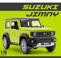 Coche De Juguete Suzuki Jimny a Escala 1:18 Con Luz Y Sonido 4 Puertas Abiertas Vehículos De Rueda Pull Back Para Niños Decoración Regalos Metal Y Goma Verde/negro - details 3