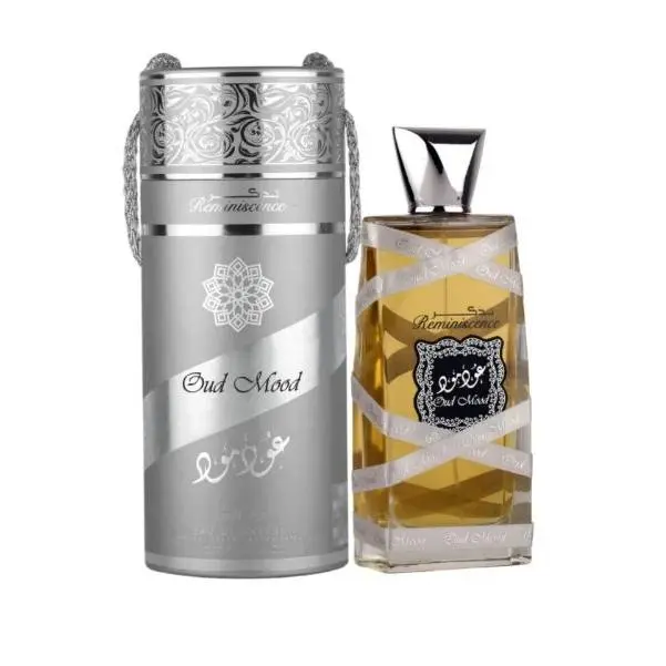 Perfume Árabe 100% Original Lattafa Oud Mood Reminiscence Eau de Parfum Unisex 100ml – Fragancia Exclusiva, Intensa y Sofisticada con Oud, Ámbar y Especias, Larga Duración y Fijación Excepcional para una Experiencia Sensorial de Lujo y Elegancia Inigualab - 1