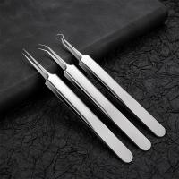 Set De 3 Piezas De Acero Inoxidable Pinzas De Punto De Acné Agujas Y Acrícolas Para Retirar Quistes Y Pelos Obstruidos En Diferentes Luz Beige - details 8