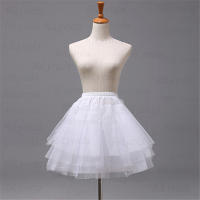 Falda Aro Completo Con 5 Capas De Volantes Petticoat Sótano Para Vestido De Boda Cintura Ajustable Material De Poliéster Y Nylon - details 4
