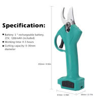 Tijeras De Poda Eléctricas Sin Cable Para Jardín Herramienta De Poda Sin Motor Brushless Compatible Con Batería De 88VF 21V - details 5