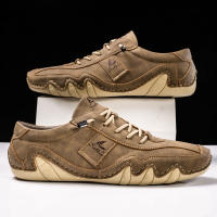 Zapatos Planos Casuales Para Hombres Hechos a Mano En Cuero PU Cómodos Mocasines Transpirables Zapatillas De Exterior - details 7
