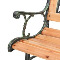 vidaXL Banco de jardín hierro fundido y madera maciza de abeto 116 cm - details 3