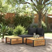 vidaXL Mesa de jardín de madera maciza de acacia 68x68x30 cm Conjunto Terraza Muebles Jardín Exterior Juego de Muebles de jardín Mueble Jardín Exterior Muebles de Salon Exterior - details 2