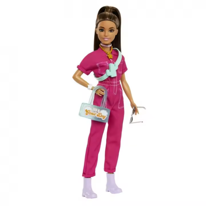 Muñeca barbie mattel mono rosa - 1