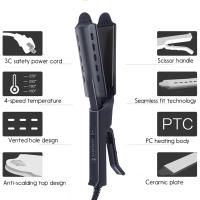 Plancha Para El Cabello PTC Calentamiento 4 Grados De Temperatura Hierro Plano Secado/Desechado Doble Uso Rizador De Cabello - details 4