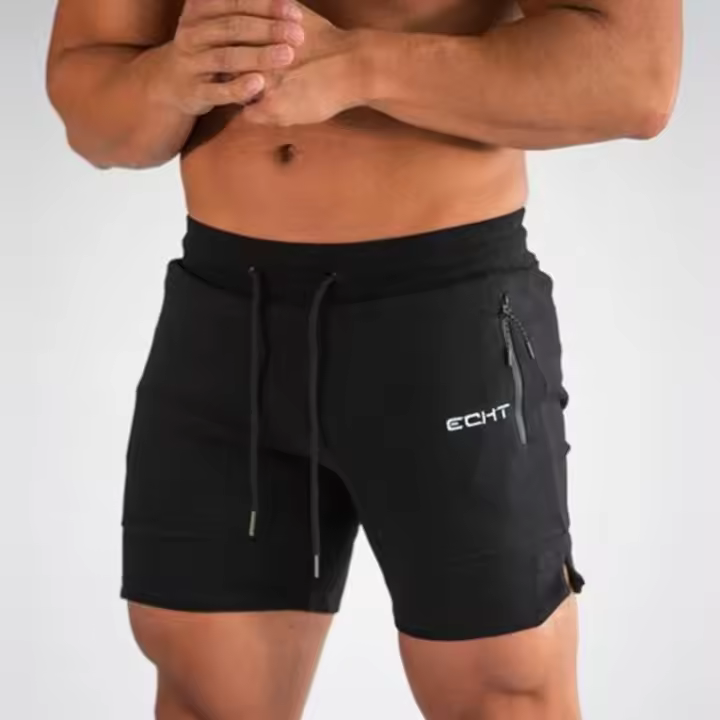 Nuevos Shorts De Fitness Para Hombre Con Bolsillo Cremallera Pantalones De Correr Verano Transpirables Shorts De Playa Deporte Mesh Talla Verdadera - 1