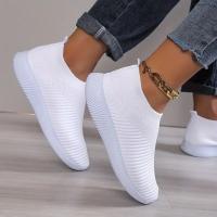 Zapatillas De Paseo Para Mujer Suela Baja Respirables Tejidas Con Suela EVA Zapatos Planos Casuales Transpirables Para Caminar - details 8
