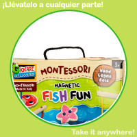 Juego de pesca magnética Montessori Lisciani con animales de madera, 32 piezas - details 3