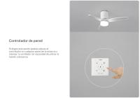 CREATE- Ventilador de techo 40W silencioso 100% madera varios tamaños con LUZ, color Blanco / Madera clara  - WIND CALM NATURAL WOOD. - details 1