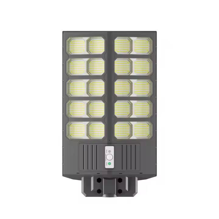 Jortan Tech - Lámpara Solar LED de Alta Potencia, Con Panel Solar Policristalino, Batería LiFePO4 y Sensores Inteligentes para Iluminación Exterior Eficiente – 2000W / 2400W - 1
