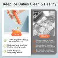 Molde Cubo de Hielo, 81x42x213mm Moldes de Hielo manuales innovadores, 6 Moldes de congelación cuadrados flexibles, para Bebidas, whisky, cóceles, Naranja - details 2
