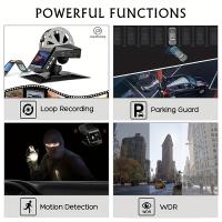 Cámara de tablero de coche de video de conducción Full HD 1080P con grabadora de video DVR de coche LCD de consola central, ángulo amplio de 170° WDR, visión nocturna, monitor de estacionamiento - details 5