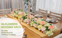 Arco De Flores Artificiales Para Boda Rosas Y Peonías De Seda Decoración De Reception/Banquet Estilo Floral Personalizable - details 0