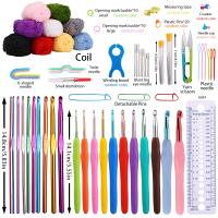 Kit De Tejer KRABALL Con Hilo De Algodón Y Gancho De Crochet Para Tejer Guantes Calcetines Marcadores De Costura Herramienta De Tejer - details 1