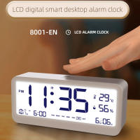 Reloj Digital Multifunción Con Ajuste De Luminosidad LED Mostrador De Cama Reloj De Alarma De Doble Modo Temperatura Y Humedad - details 0