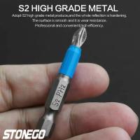 STONEGO Kit De Destornilladores Magnéticos Phillips 10 Piezas Tamaño 1/4 Pulgada Con Cabeza De Destornillador De 50 Mm Y Herramienta Antideslizante Para Taladro Eléctrico - details 1