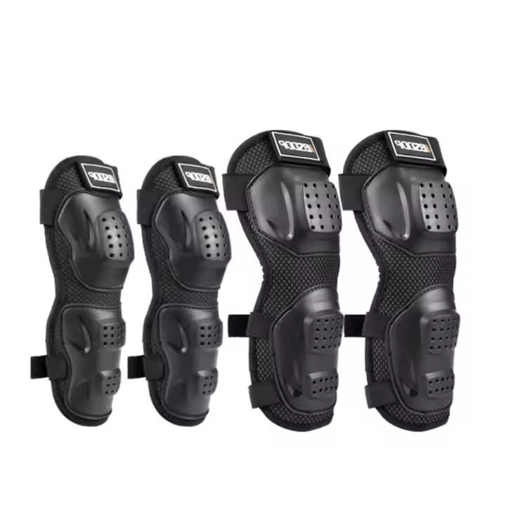 Juego De Protección Para Rodillas Y Codos De Motocicleta Respirables Para Deportes Al Aire Libre Y Off-Road Correa De Seguridad Para Motociclista - 1