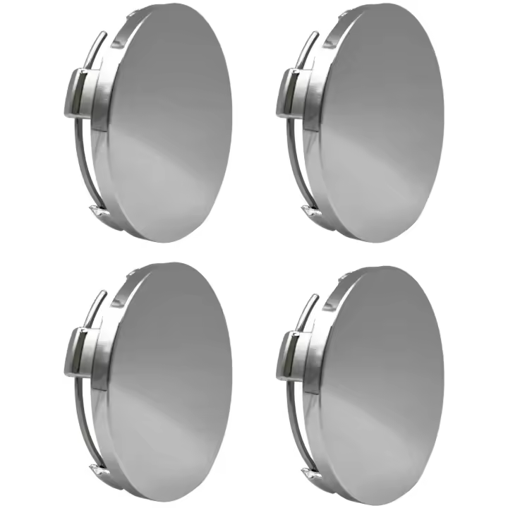 Embellecedor para Llantas tapacubo Universal 60 mm - Tapa buje - tapabujes - Tapa Central llanta - tapon Central Rueda - tapacubo llanta - Plateado - 4 Unidades - 1