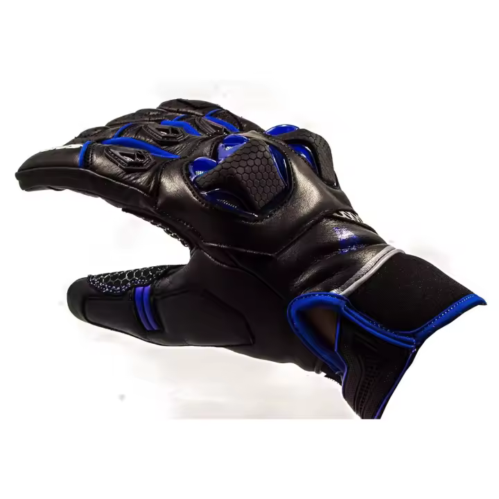 Guantes Verano Spirit Moto Piel Cortos Black Blue - 1