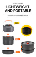 Juego De Cocina Para Camping Portátil Y Ligero Equipamiento De Picnic Al Aire Libre Con Olla Y Utensilios De Acero Inoxidable - details 12