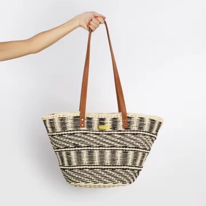 Bolsa de Rafia Gioseppo Natchez con Cremallera y Asas Largas - 1