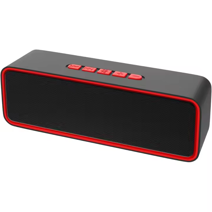 Altavoz Bluetooth portátil, Altavoz inalámbrico Bluetooth 5.0 con Graves estéreo 3D Hi-Fi, batería incorporada de 1200 mAh, Tiempo de reproducción 9H (Rojo) - 1