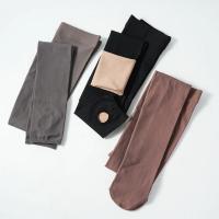 Leggings De Otoño Invierno Para Mujer Color Sólido Terciopelo Cálido Pantalones Cómodos Cintura Alta Elástica Suave Y Grueso Medias - details 6