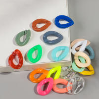 30pcs Cuentas De Acrílico Geométricas Solas En Color Para Hacer Pulseras Collares Cadenas De Gafas Accesorios De Joyería DIY De 20x30mm - details 6