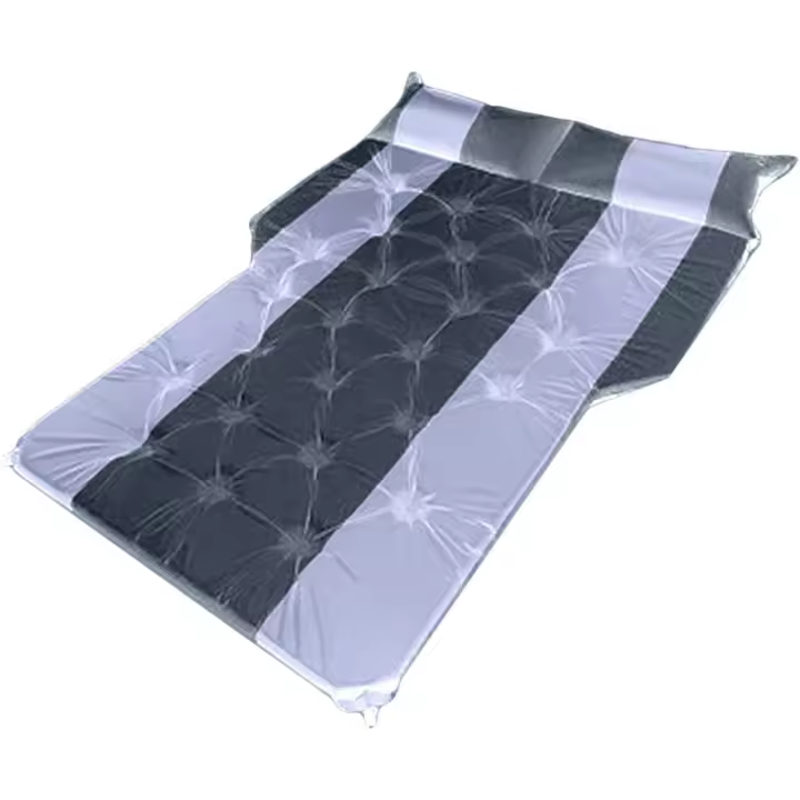 Colchón de aire automático del coche, colchón portátil para acampar al aire libre con bolsa de almacenamiento, colchón inflable para acampar del aire del coche, azul gris - 1