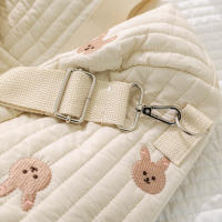 Bolso De Hombro Portátil De Oso Lindo Bordado Gran Capacidad Dibujos Animados Para Madre Bebé Padre Hijo Bolsa De Mamá - details 12