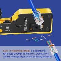 Herramienta De Crimpado RJ45 ZoeRax Para Conectores Pass through Cat6 Cat5 Cat5e Y Terminales RJ12 Herramienta De Cableado De Red - details 3