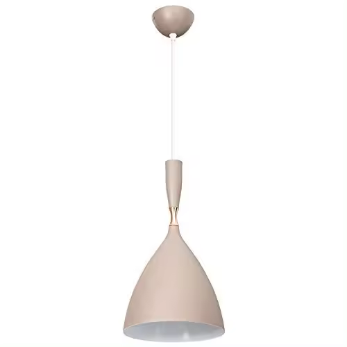Lámpara Iluminación colgante moderna nordica Rosca E27 para el Restaurante Dormitorio Sala de Estudio Loft Pasillo 20 cm diámetro color MARRÓN CLARO - 1