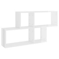 vidaXL Estante de pared madera contrachapada 100x18x53 cm Blanco, Negro, Gris Mueble Almacenaje Estantería para Oficina, Estudio, Dormitorio Estantería/Librería/ mueble de Almacenamiento - details 6