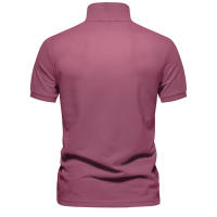 Camisas Polo De Algodón Para Hombre AIOPESON Estilo Casual Manga Corta Solida Nuevo Ropa De Verano Antipelusa - details 12