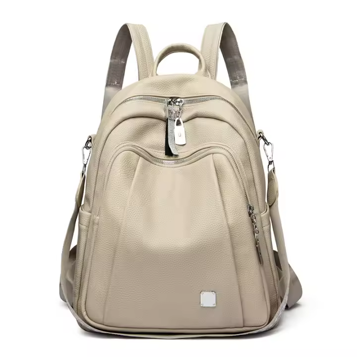 Mochila de cuero para Mujer, Bolso de un solo hombro, Bolso Escolar, Bolso de viaje de gran capacidad, Bolso casual de moda versátil - 1