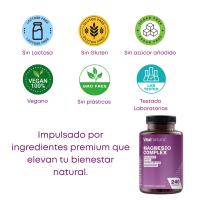 Magnesio Complex Vitalnatura | Citrato 1593 mg + Bisglicinato 600 mg (375mg Elemental) + Vitaminas B5, B6 y Ashwagandha Pura | Potencia y Energía Natural, Reduce el Estrés y el Cortisol, Músculos Fuertes, Sueño Reparador y Relajante | 240 Cápsulas - details 2