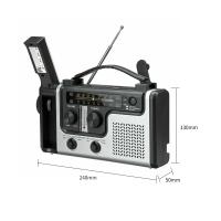 Radio Portátil Multifuncional Con Generador De Manivela Solar Y Dinámica AM/FM/SW1 Con Linterna LED De Lectura Y Previsión Del Clima - details 12
