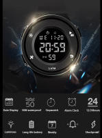 Reloj Digital Para Hombre LED Deportivo Reloj Militar Con Alarma Y Luz Luminosa Resistente Al Choque Y Al Agua Multifuncional Material De Correa De Silicona - details 3