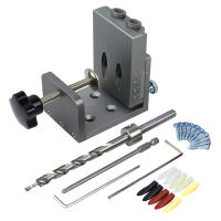 Kit De Guía De Agujeros Inclinados Quick 15 Grados Con Localizador De Clavija Y Pegador De Agujeros Para Trabajos Con Madera Herramientas De Perforación De Agujeros De Ranura - details 0