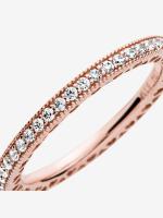 Pandora - Anillo Brillo y Corazones-Baño de Gold Rose de 14K - details 2