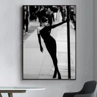 Póster De Fotografía Vintage En Blanco Y Negro Moderno Autoadhesivo Impermeable Para Decoración De Pared 1pc Accesorios De Hogar - details 4