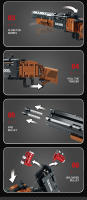 Bloques De Construcción De Tiro Doble De 1006 Piezas Juguetes Educativos Para Niños Y Adultos Regalos Militar Clásico Pistola Con Correa De Bala Bloques De Building Blocks - details 3