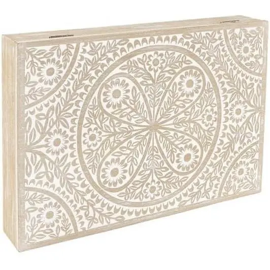 DAMDAM GO Tapa Contador de luz Cubre Cuadros electricos Nórdico de Madera Mandala - 1