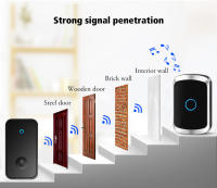 Timbre De Puerta Inalámbrico Impermeable Y Autoalimentado Para Hogar Sin Batería Con Sonido De Aviso 150M Receptor Remoto Bell - details 7